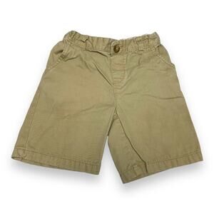 Children's Place Boys Shorts Sz 4T Khaki Tan Solid Adjustable Waist Four Pockets